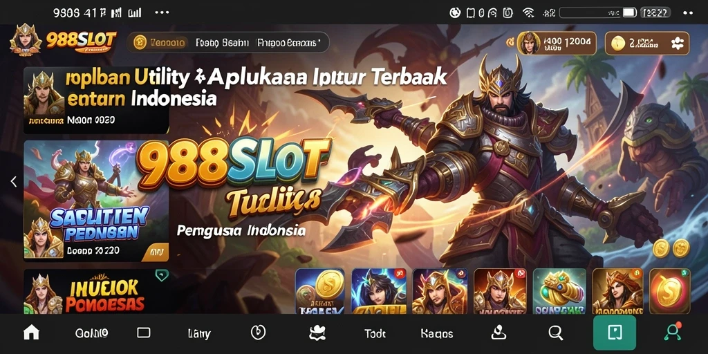 Tampilan antarmuka pengguna 988SLOT yang menarik dan interaktif.