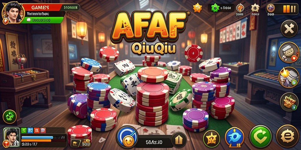 Screenshot menampilkan aksi seru dalam game QiuQiu AFAF.