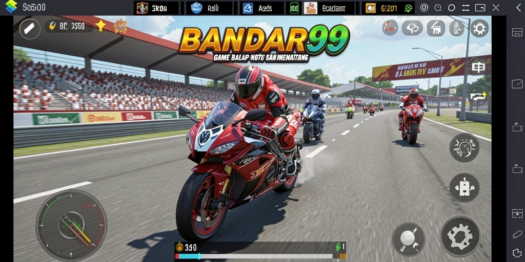 Gameplay seru dalam BANDAR99 dengan balapan motor yang thrilling.