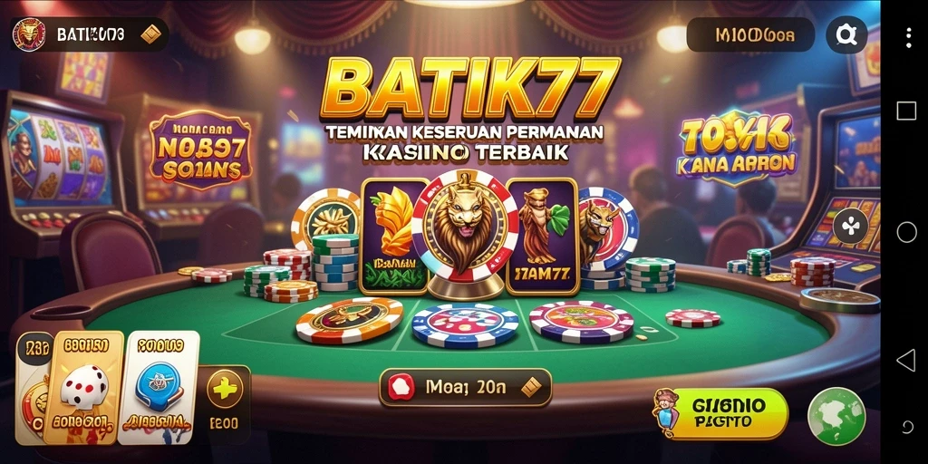 Tampilan gameplay menarik dari aplikasi kasino BATIK77.