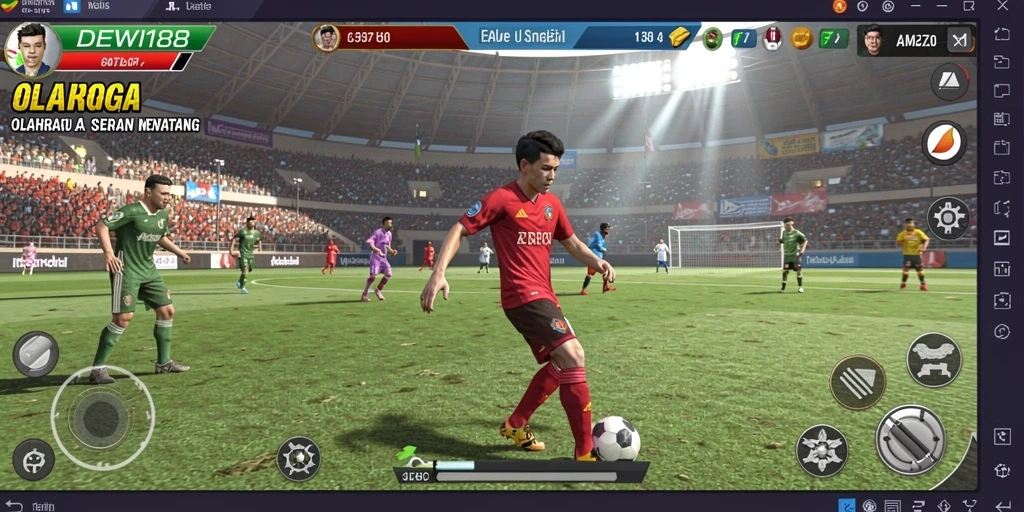 Screenshot gameplay DEWI188 dengan aksi olahraga yang mendebarkan.