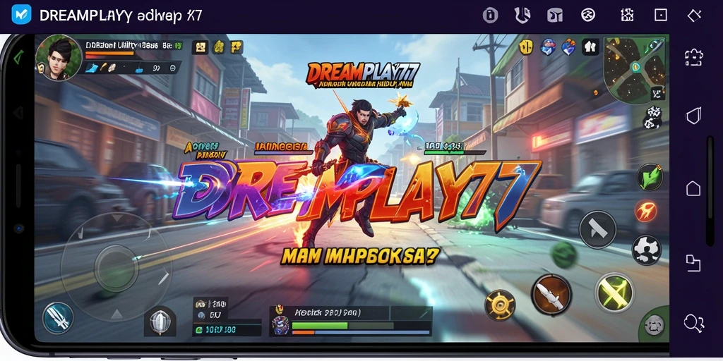 Tampilan screenshot utama aplikasi DREAMPLAY77 dengan fitur pengingat tugas.