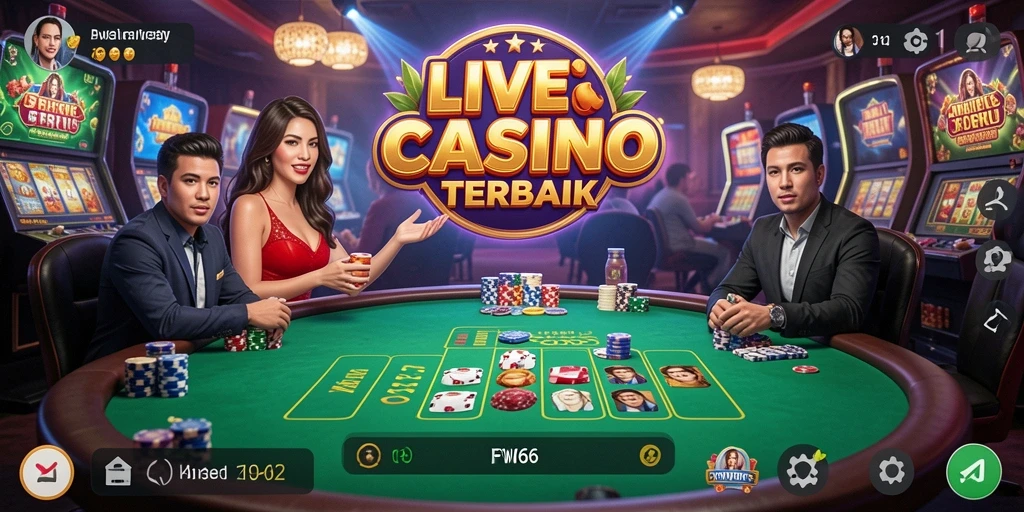 Tampilan gameplay mendebarkan dari FW66 di Live Casino.