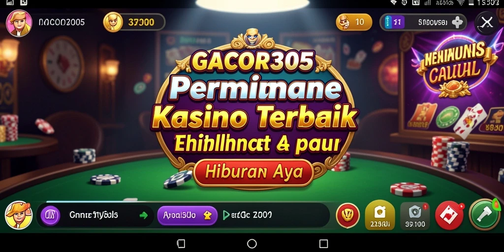 Screenshot utama GACOR305 menampilkan gameplay kasino yang mendebarkan.