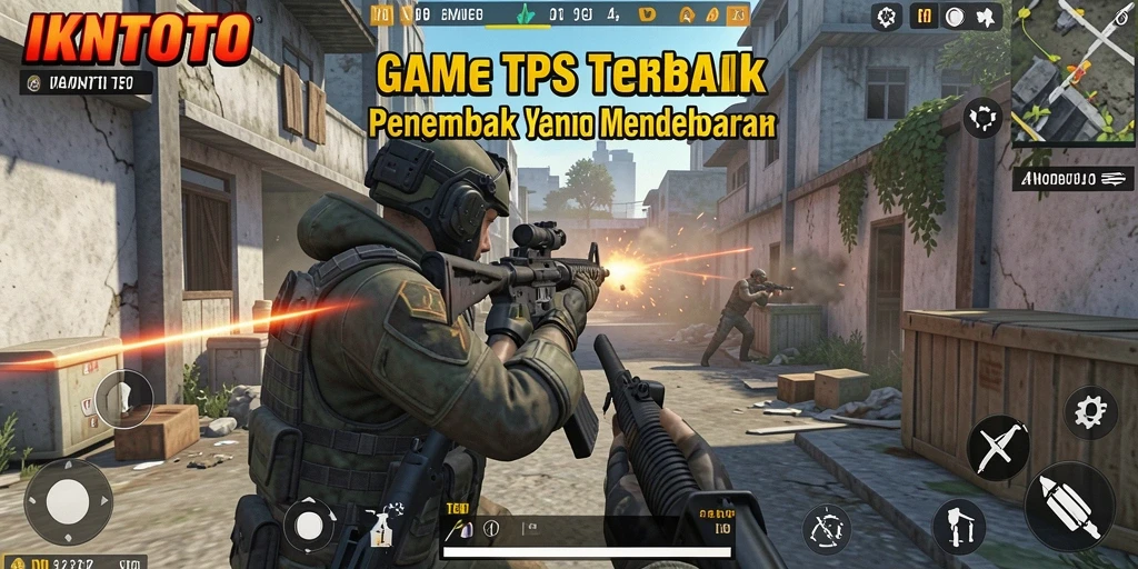 Tangkapan layar gameplay IKNTOTO yang menunjukkan aksi seru dalam pertempuran TPS.