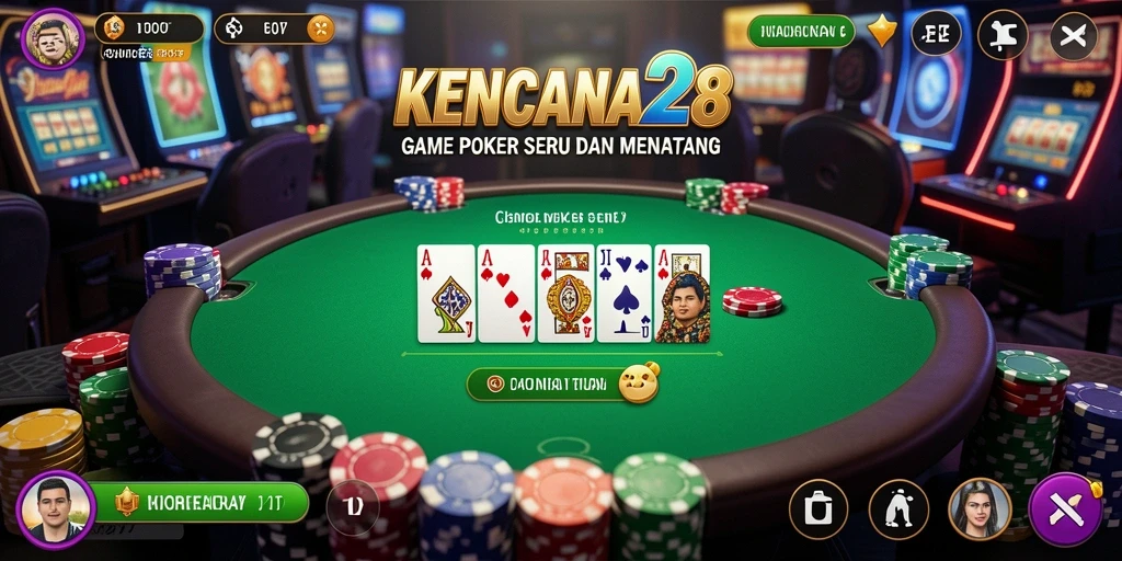 Tampilan gameplay poker yang mengasyikkan di KENCANA28.