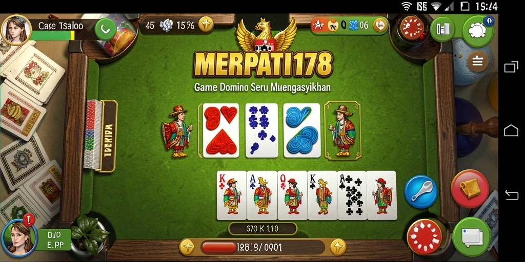 Screenshot permainan menunjukkan aksi seru dalam game Domino.