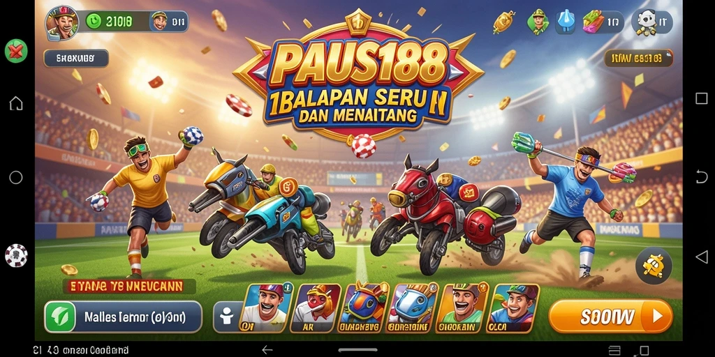 Tampilan menegangkan saat balapan di PAUS188.